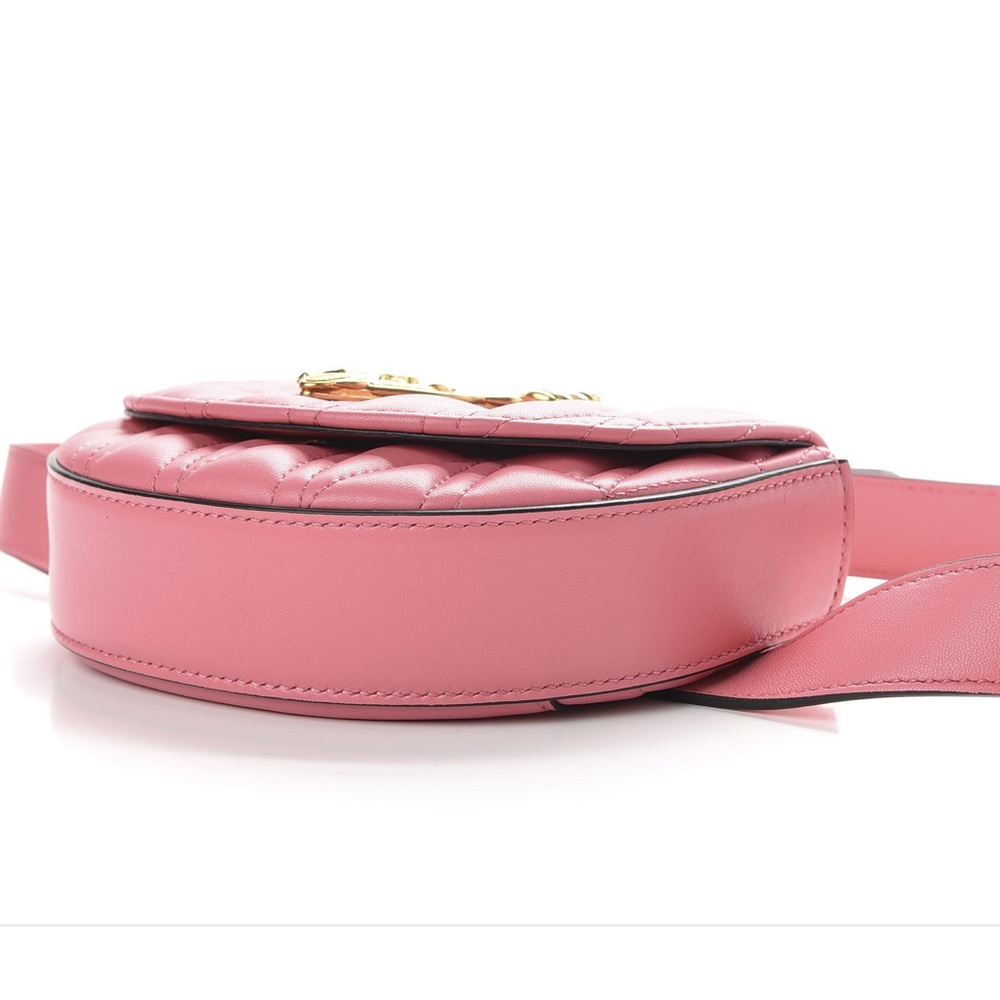 VERSACE Virtus pink quilted leather belt chain bag - Picture 6 of 9